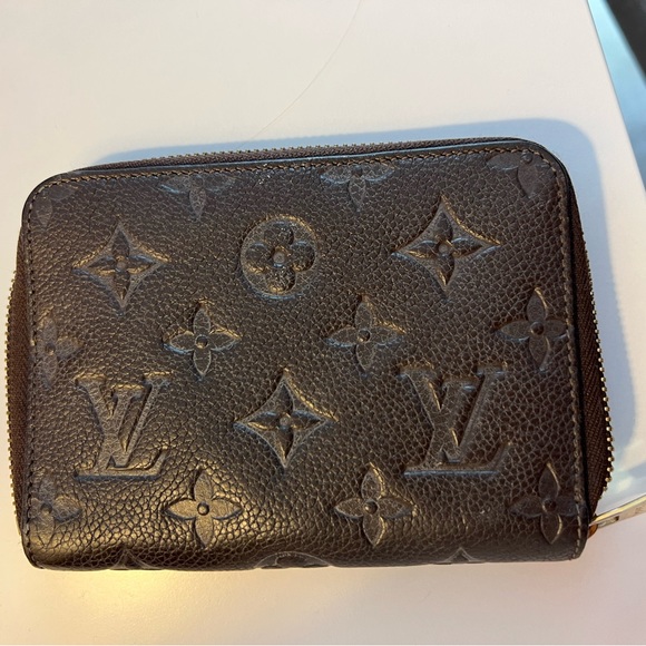 Louis Vuitton Embossed Brown Compact Wallet - Picture 1 of 8
